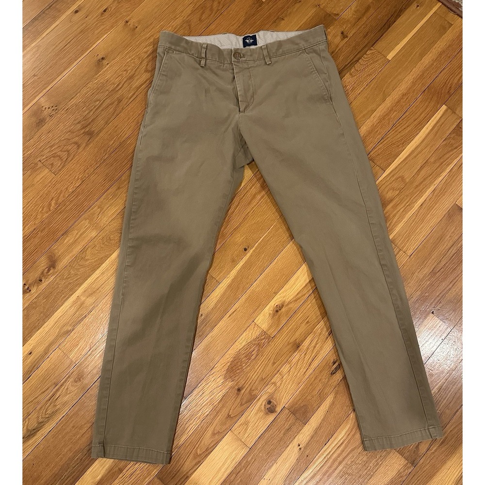 Dockers Men's Khaki Chino Pants Smart 360 Flex Slim Fit Side Zip 33x32